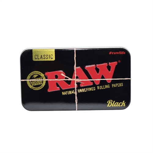 RAW Black Tin Case stash