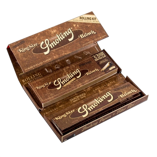 Smoking Brown Rolling Kit Jointpapir + Filtertips
