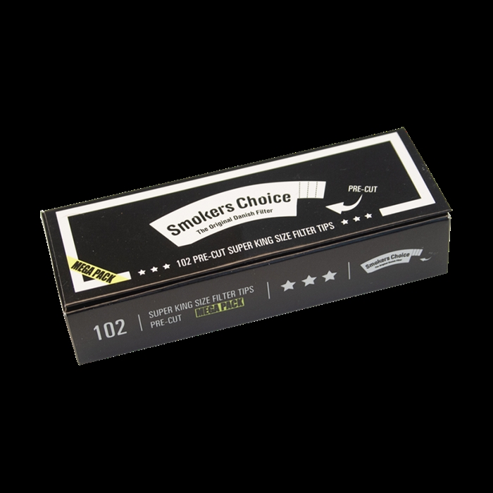 Smokers Choice Super King Size Black Tips Cut Mega Pack